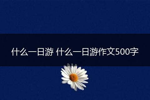 什么一日游 什么一日游作文500字