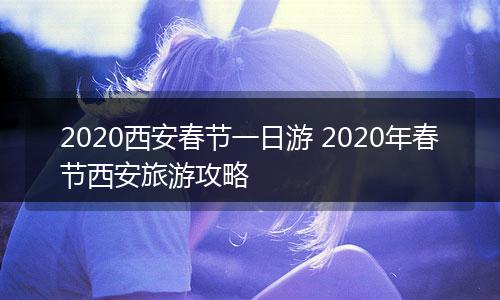 2020西安春节一日游 2020年春节西安旅游攻略