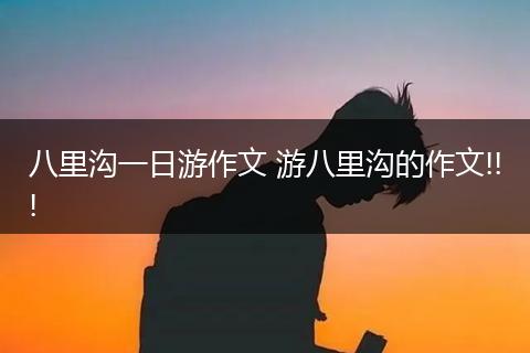 八里沟一日游作文 游八里沟的作文!!!