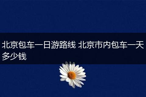 北京包车一日游路线 北京市内包车一天多少钱
