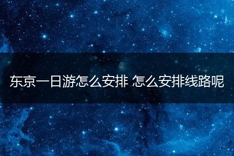 东京一日游怎么安排 怎么安排线路呢
