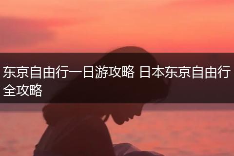东京自由行一日游攻略 日本东京自由行全攻略