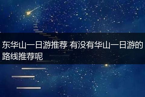 东华山一日游推荐 有没有华山一日游的路线推荐呢