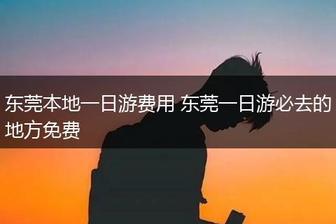 东莞本地一日游费用 东莞一日游必去的地方免费
