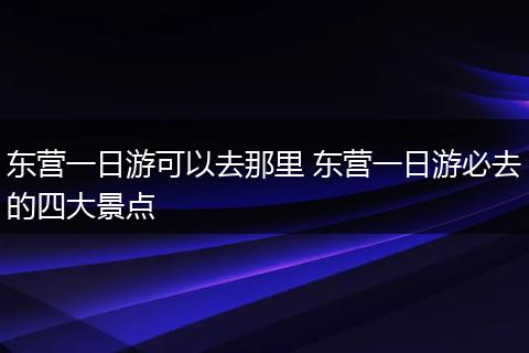 东营一日游可以去那里 东营一日游必去的四大景点