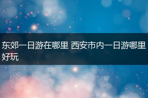 东郊一日游在哪里 西安市内一日游哪里好玩