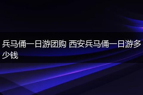兵马俑一日游团购 西安兵马俑一日游多少钱