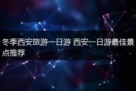 冬季西安旅游一日游 西安一日游最佳景点推荐
