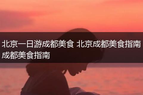 北京一日游成都美食 北京成都美食指南成都美食指南