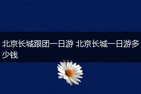 北京长城跟团一日游 北京长城一日游多少钱