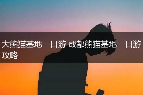 大熊猫基地一日游 成都熊猫基地一日游攻略