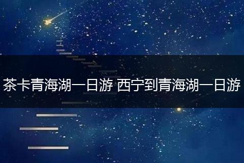 茶卡青海湖一日游 西宁到青海湖一日游