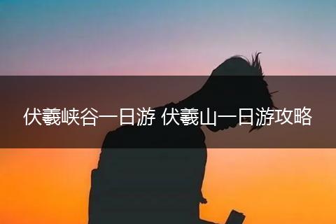伏羲峡谷一日游 伏羲山一日游攻略