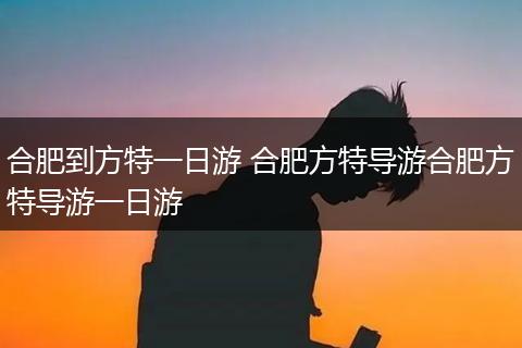 合肥到方特一日游 合肥方特导游合肥方特导游一日游