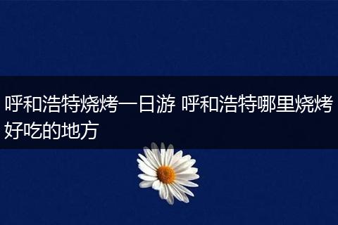 呼和浩特烧烤一日游 呼和浩特哪里烧烤好吃的地方