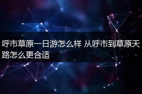 呼市草原一日游怎么样 从呼市到草原天路怎么更合适