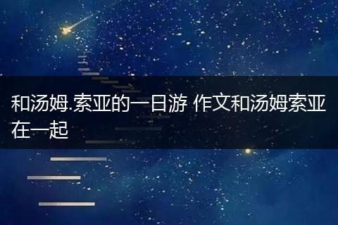 和汤姆.索亚的一日游 作文和汤姆索亚在一起