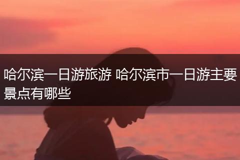 哈尔滨一日游旅游 哈尔滨市一日游主要景点有哪些