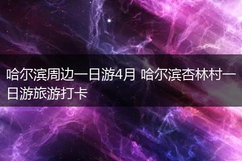哈尔滨周边一日游4月 哈尔滨杏林村一日游旅游打卡