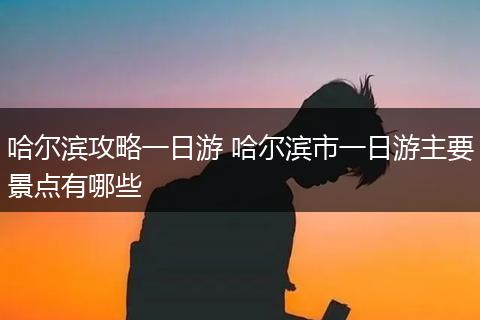 哈尔滨攻略一日游 哈尔滨市一日游主要景点有哪些