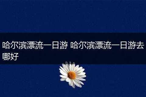 哈尔滨漂流一日游 哈尔滨漂流一日游去哪好