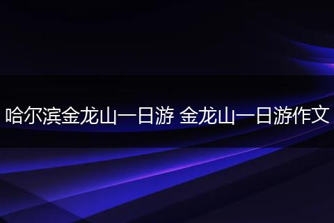 哈尔滨金龙山一日游 金龙山一日游作文