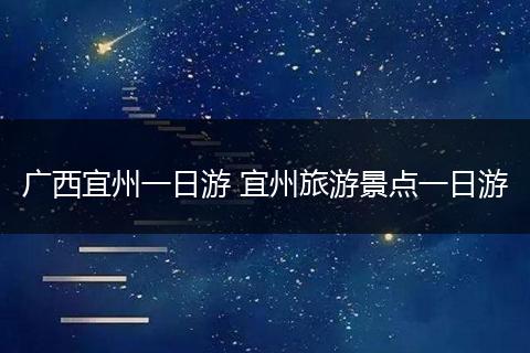 广西宜州一日游 宜州旅游景点一日游
