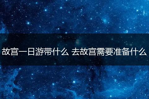 故宫一日游带什么 去故宫需要准备什么