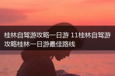 桂林自驾游攻略一日游 11桂林自驾游攻略桂林一日游最佳路线