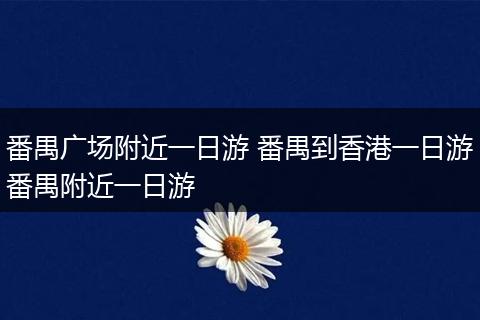 番禺广场附近一日游 番禺到香港一日游番禺附近一日游