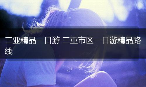 三亚精品一日游 三亚市区一日游精品路线
