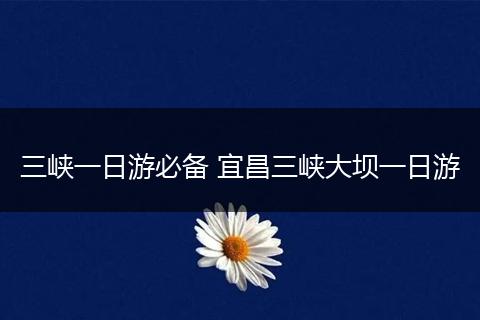 三峡一日游必备 宜昌三峡大坝一日游
