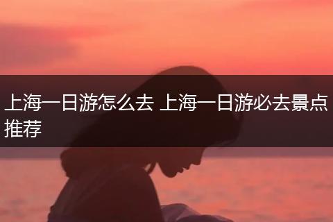 上海一日游怎么去 上海一日游必去景点推荐