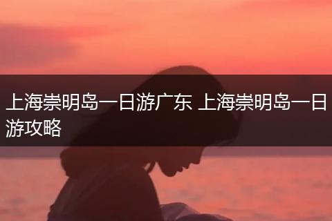 上海崇明岛一日游广东 上海崇明岛一日游攻略