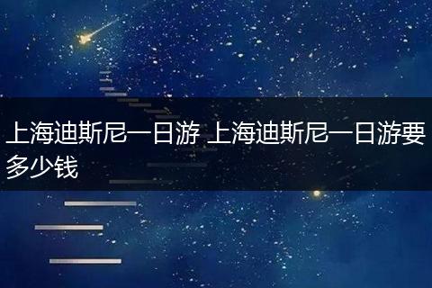 上海迪斯尼一日游 上海迪斯尼一日游要多少钱