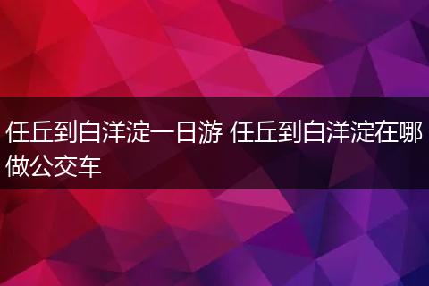 任丘到白洋淀一日游 任丘到白洋淀在哪做公交车