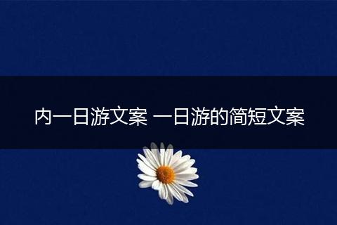 内一日游文案 一日游的简短文案