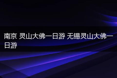 南京 灵山大佛一日游 无锡灵山大佛一日游