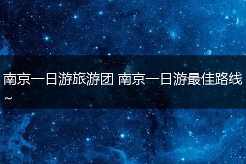 南京一日游旅游团 南京一日游最佳路线~
