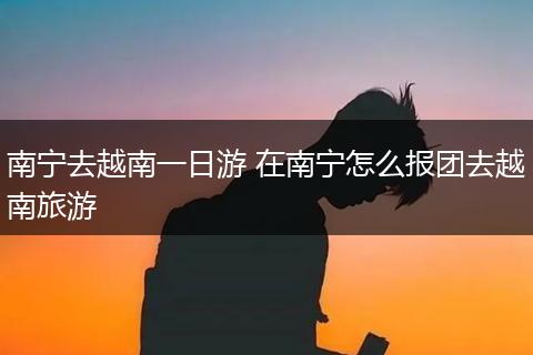南宁去越南一日游 在南宁怎么报团去越南旅游