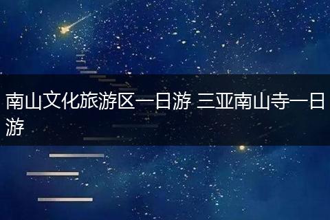 南山文化旅游区一日游 三亚南山寺一日游