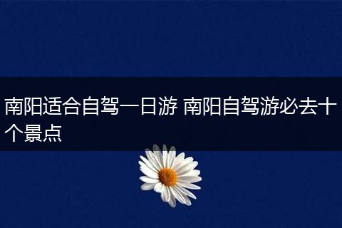南阳适合自驾一日游 南阳自驾游必去十个景点