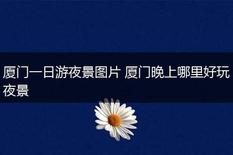 厦门一日游夜景图片 厦门晚上哪里好玩夜景