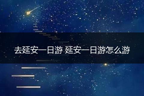 去延安一日游 延安一日游怎么游