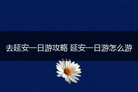 去延安一日游攻略 延安一日游怎么游