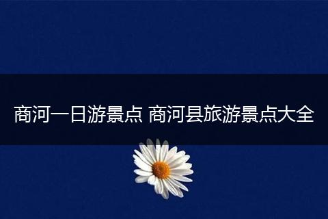 商河一日游景点 商河县旅游景点大全