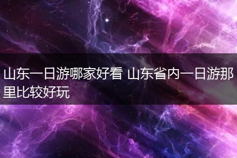 山东一日游哪家好看 山东省内一日游那里比较好玩