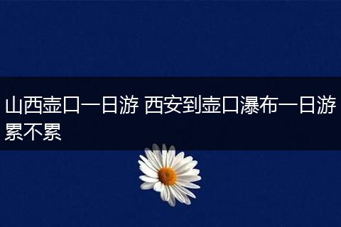 山西壶口一日游 西安到壶口瀑布一日游累不累