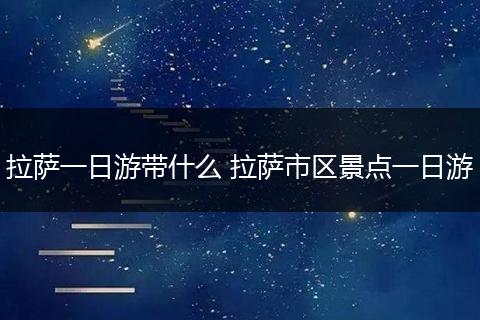 拉萨一日游带什么 拉萨市区景点一日游