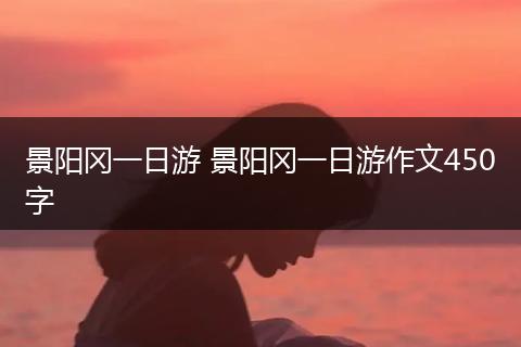 景阳冈一日游 景阳冈一日游作文450字